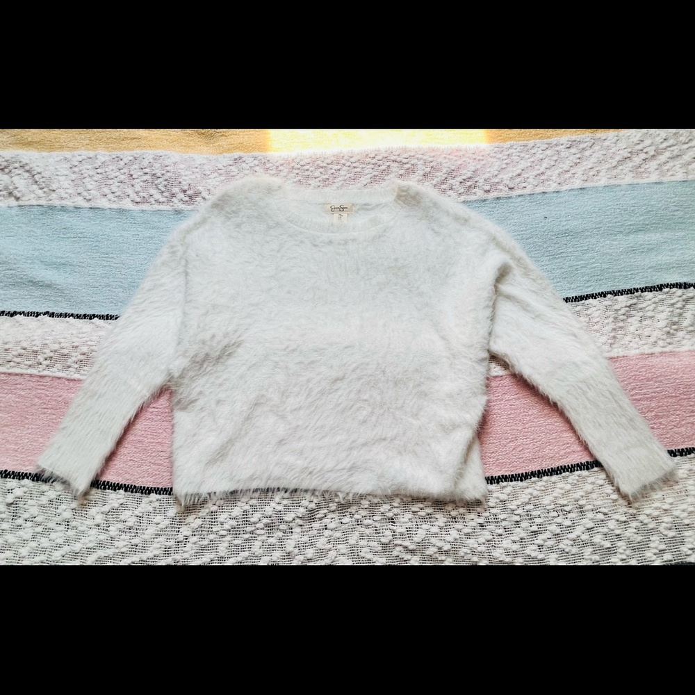 White, Soft Sweater, Jessica Simpson
